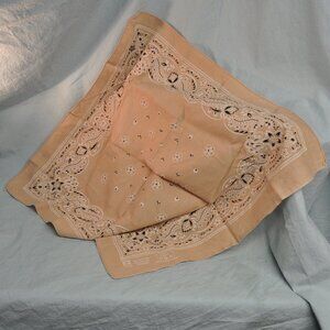 Paris Accessories vintage bandana handkerchief tan (249)